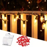 Set 50 Kabelclips mit verbesserten Wandaufklebern zur Kabelorganisation aus Kunststoff - Transparent