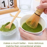 Bambus-Matcha-Set mit 5 Zubehörteilen für die Zubereitung von grünem japanischen Tee (Chasen, Halter, Sieb, Löffel)
