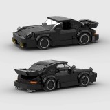 Porsche 911 Turbo Baukasten DIY - Miniatur Auto Puzzle Kreativmodell (359 Teile) - Schwarz
