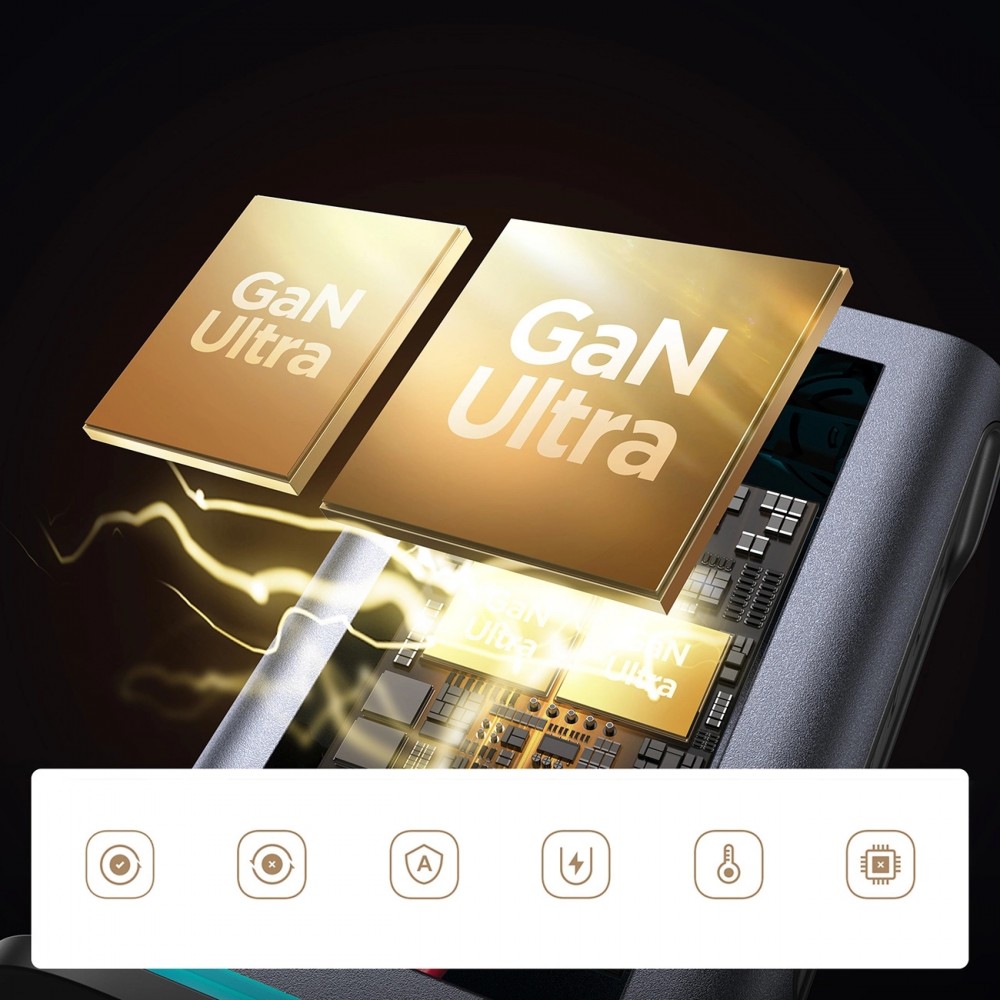 Joyroom JR-TCM02 65W GaN Ladegerät 4x USB-C / 2x USB-A - Grau