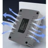 Station de charge multi-t&eacute;l&eacute;phones universelle 72W - Chargeur rapide multi-ports 2 type-c, 4x USB, DC et AC pour smartphones, tablettes avec support - Argent