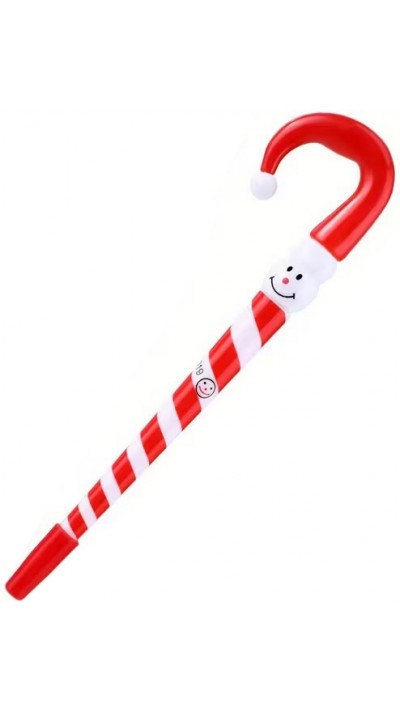 Weihnachtsstift Zuckerstange Schneemann ideal für Geschenke und Überraschungen - Rot