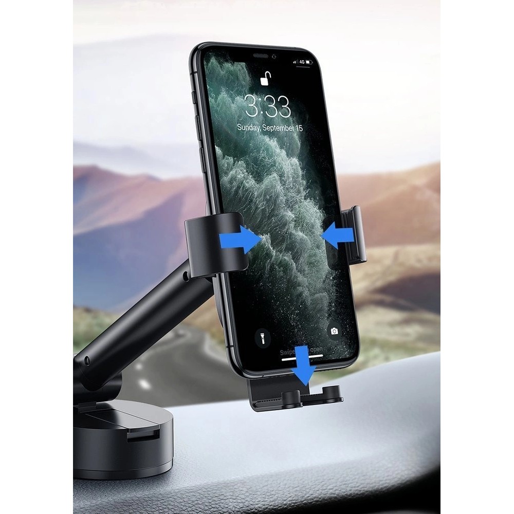 Baseus Teleskopischer Gravitäts-Autohalter für Windschutzscheibe (SUYL-JY01) - Schwarz