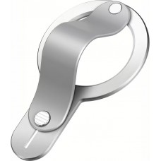 MagSafe Halterung f&uuml;r iPhone 17/16/15/14/13/12 abnehmbarer und faltbarer Ring sicherer Griff aus Zinklegierung mit integriertem Adapter - Silber