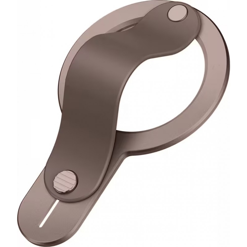 MagSafe Halterung f&uuml;r iPhone 17/16/15/14/13/12 abnehmbarer und faltbarer Ring sicherer Griff aus Zinklegierung mit integriertem Adapter - Braun