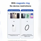 MagSafe Halterung f&uuml;r iPhone 17/16/15/14/13/12 abnehmbarer und faltbarer Ring sicherer Griff aus Zinklegierung mit integriertem Adapter - Braun