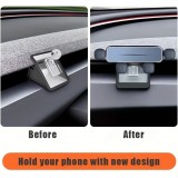 Tesla Model 3/Y Handyhalterung Auto (2024-2025) - Feste Befestigung integrierte Montage spezielles Tesla-Design - Schwarz
