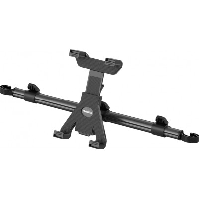 360° drehbarer Universeller Tablet/Telefon Halter für Autositz Kopfstütze mit verstellbarem und sicherem Rücksitzhalter - Schwarz