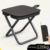 Tabouret pliant portable pour camping et p&ecirc;che ext&eacute;rieur pratique et l&eacute;ger - Noir
