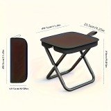 Tabouret pliant portable pour camping et p&ecirc;che ext&eacute;rieur pratique et l&eacute;ger - Noir