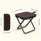 Tabouret pliant portable pour camping et p&ecirc;che ext&eacute;rieur pratique et l&eacute;ger - Noir