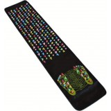 Faltbare Fu&szlig;massage-Matte f&uuml;r Akupunktur Reflexologie Durchblutung (120 x 35 cm) - Schwarz