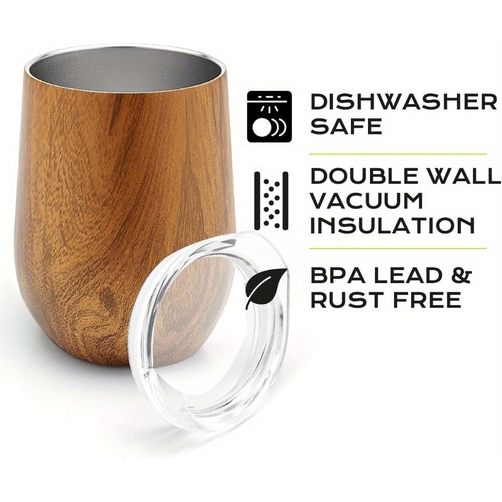 Yerba Mate Tasse Kit 250 ml mit Bombilla, Deckel, Strohhalm & Reinigungsbürste - Holz