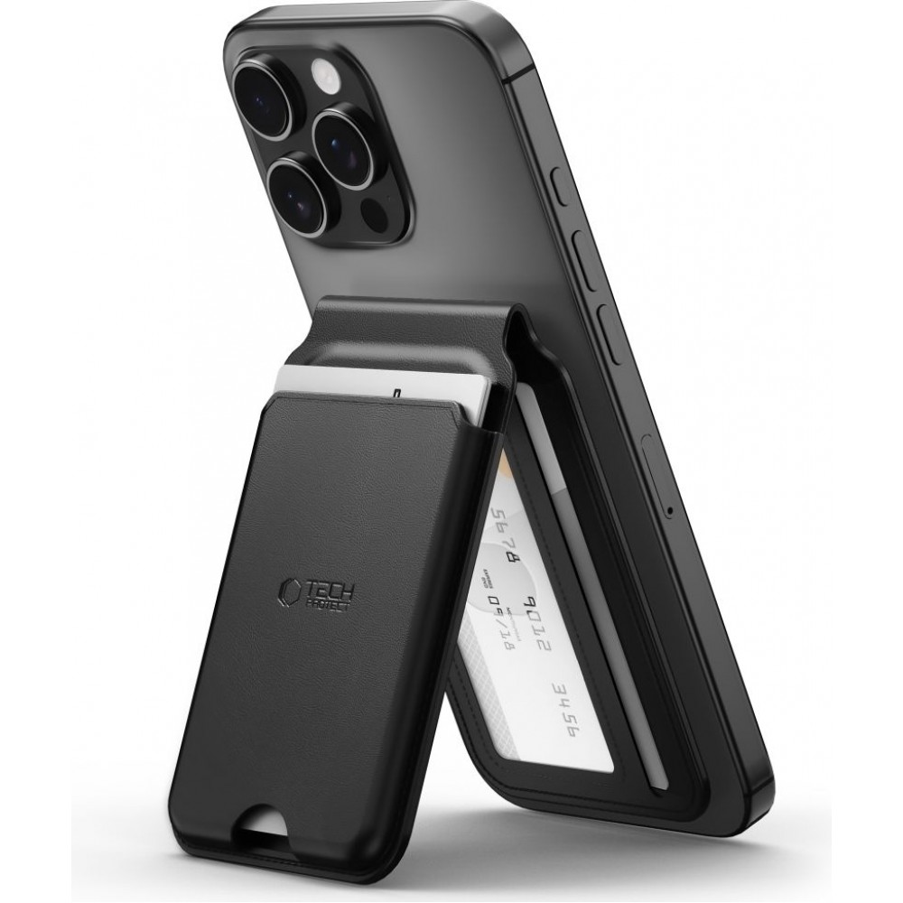 Tech-Protect MagWallet Universeller MagSafe Ständer Schutz - Schwarz