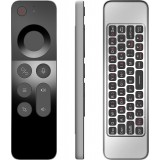 W3 Air Mouse Bluetooth 2.4G ultrad&uuml;nne Fernbedienung mit Gyroskop und Mini-Tastatur f&uuml;r Android TV Box/PC/Mac/Linux - Schwarz