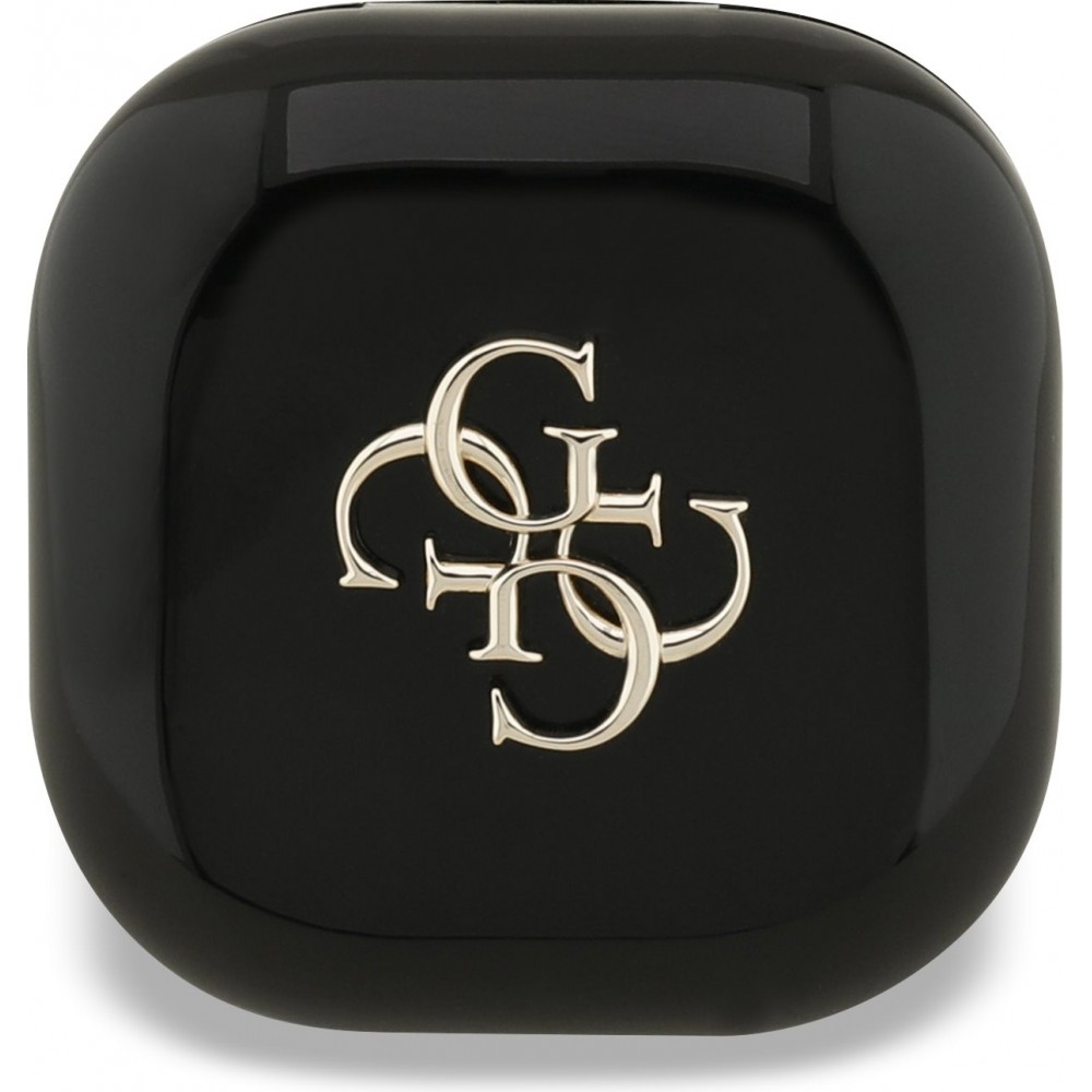 TWS Guess 4G Bluetooth Kopfh&ouml;rer mit Metall-Logo Schnellladung 16h Akkulaufzeit und Sprachassistent - Schwarz