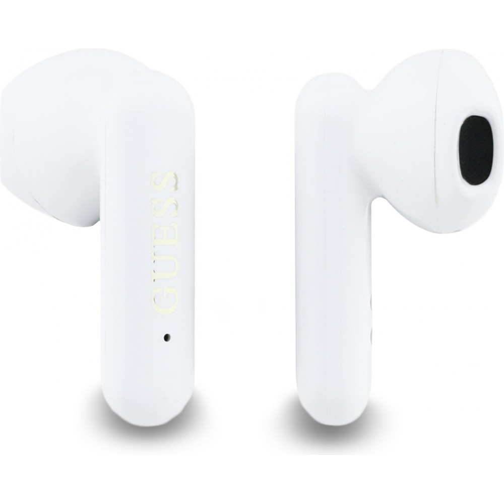 TWS Guess 4G Bluetooth Kopfh&ouml;rer mit Metall-Logo Schnellladung 16h Akkulaufzeit und Sprachassistent - Rosa