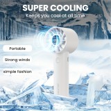 Gaiatop HF-01 Tragbarer 3-Geschwindigkeits Ventilator mit integrierter Taschenlampe (1800mAh, USB-C) - Schwarz