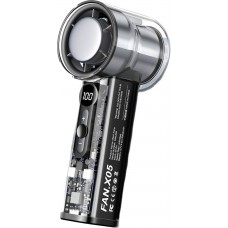 Ventilateur portable puissant FAN X05 mini format de poche avec régulation de vitesse et rechargeable rapidement via USB-C (câble inclus) - Noir