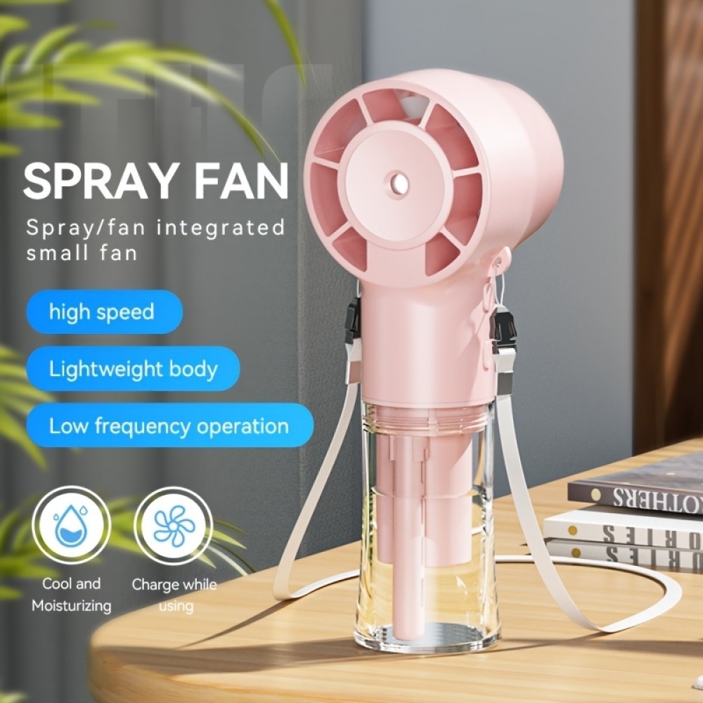 USB Wiederaufladbarer Tragbarer Sprühventilator Mini Hochgeschwindigkeits Handventilator
