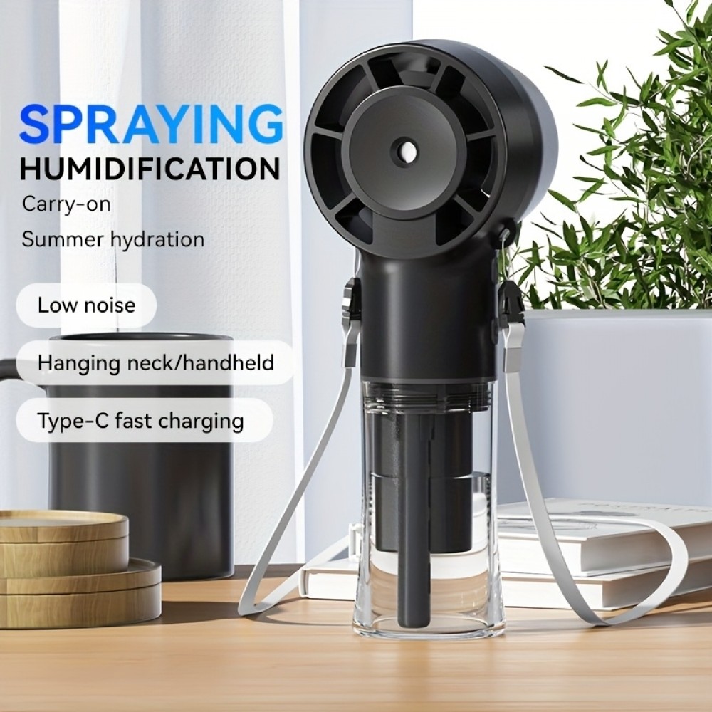 USB Wiederaufladbarer Tragbarer Sprühventilator Mini Hochgeschwindigkeits Handventilator