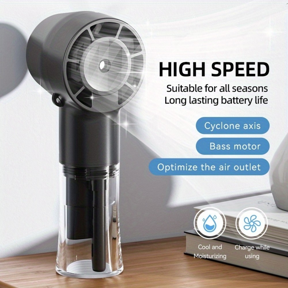 USB Wiederaufladbarer Tragbarer Sprühventilator Mini Hochgeschwindigkeits Handventilator