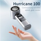 Ventilateur puissant à 4 vitesses portable rechargeable pliable avec batterie 4000mAh affichage digital - Violet