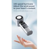 Ventilateur puissant à 4 vitesses portable rechargeable pliable avec batterie 4000mAh affichage digital - Violet