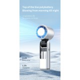 Ventilateur puissant à 4 vitesses portable rechargeable pliable avec batterie 4000mAh affichage digital - Violet