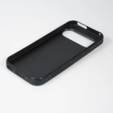 Google Pixel 9 / Pixel 9 Pro Case Hülle - Silikon schwarz Weisser Hintergrund, pinker Donut