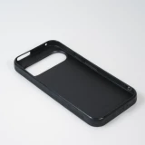 Google Pixel 9 / Pixel 9 Pro Case Hülle - Silikon schwarz Weisser Hintergrund, pinker Donut