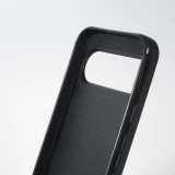 Google Pixel 9 / Pixel 9 Pro Case Hülle - Silikon schwarz Weisser Hintergrund, pinker Donut