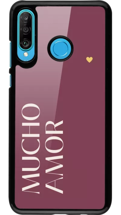 Coque Huawei P30 Lite - Valentine 2024 mucho amor rosado