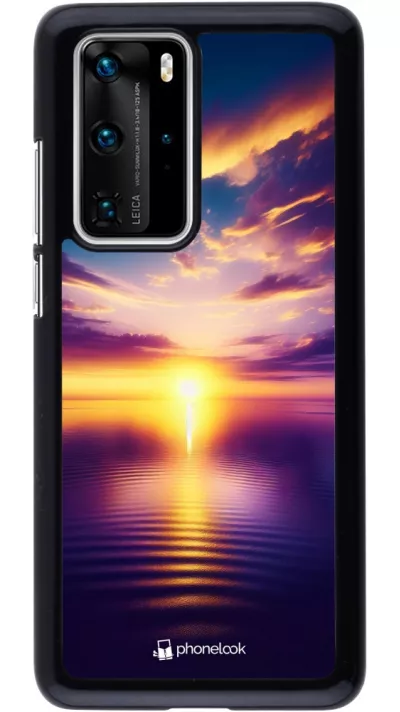 Huawei P40 Pro Case Hülle - Sonnenuntergang gelb violett