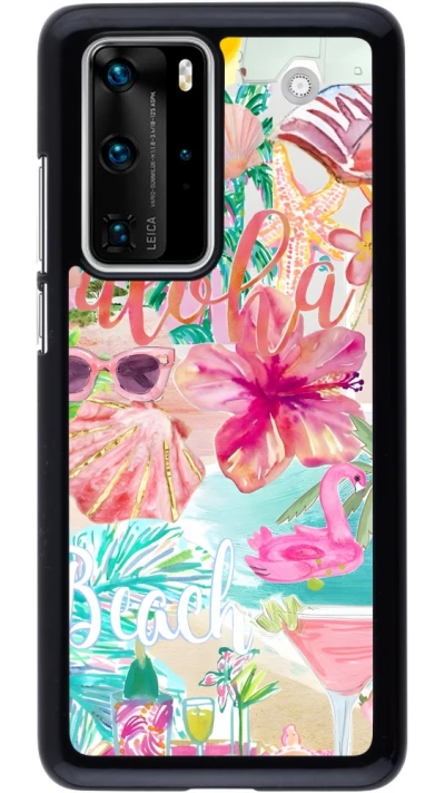 Huawei P40 Pro Case Hülle - Preppy Collage Aloha