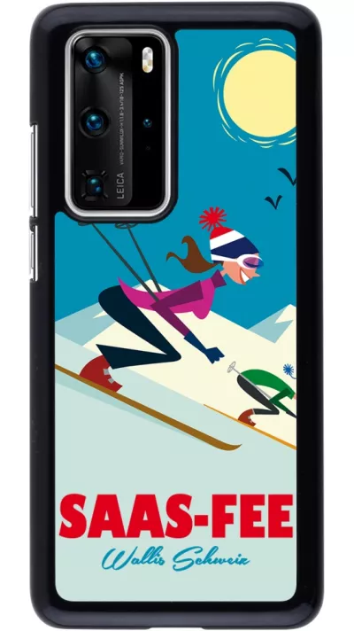 Huawei P40 Pro Case Hülle - Saas-Fee Ski Downhill