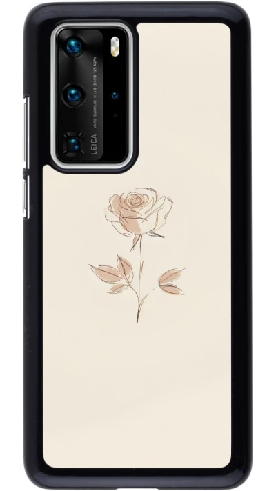 Huawei P40 Pro Case Hülle - Rosa Sand Minimalistisch