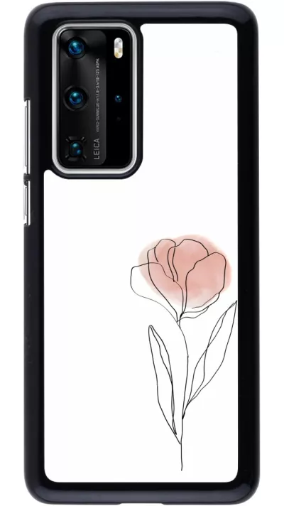 Huawei P40 Pro Case Hülle - Spring 23 minimalist flower