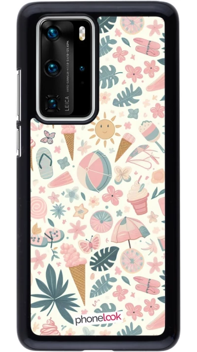 Huawei P40 Pro Case Hülle - Sommer Pink Muster