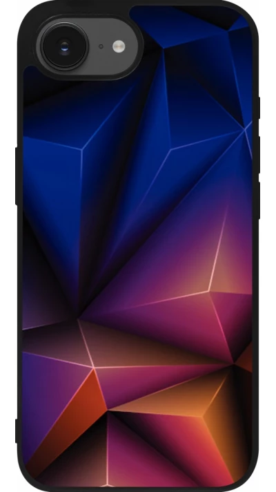 iPhone 16e Case Hülle - Silikon schwarz Abstract Triangles 