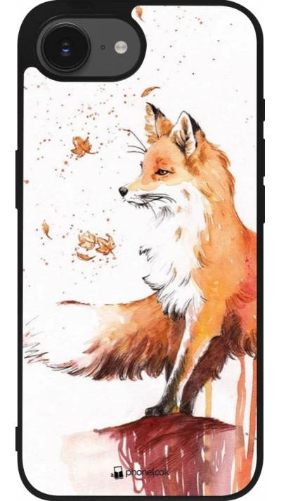 iPhone 16e Case Hülle - Silikon schwarz Autumn 21 Fox
