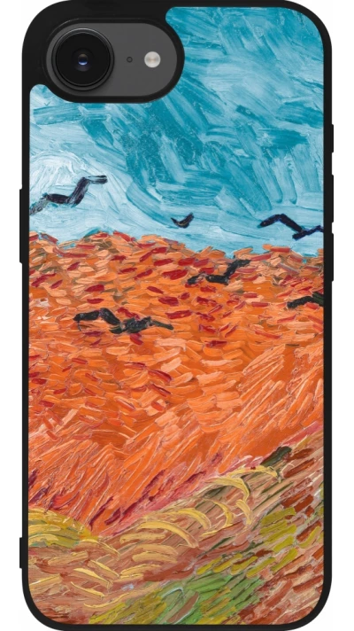 iPhone 16e Case Hülle - Silikon schwarz Autumn 22 Van Gogh style
