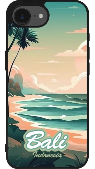 iPhone 16e Case Hülle - Silikon schwarz Bali Landscape