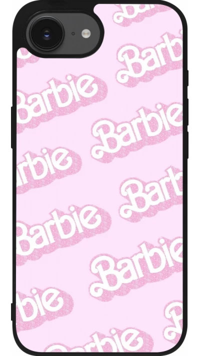 iPhone 16e Case Hülle - Silikon schwarz Barbie light pink pattern