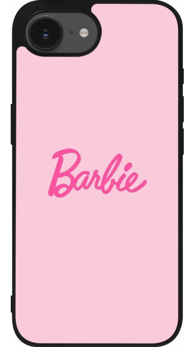 iPhone 16e Case Hülle - Silikon schwarz Barbie Text