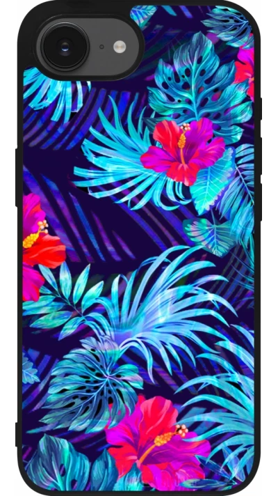iPhone 16e Case Hülle - Silikon schwarz Blue Forest