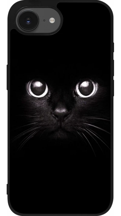 iPhone 16e Case Hülle - Silikon schwarz Cat eyes