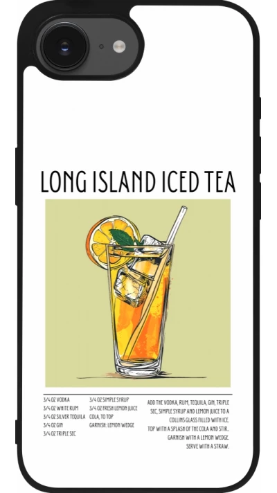 iPhone 16e Case Hülle - Silikon schwarz Cocktail Rezept Long Island Ice Tea