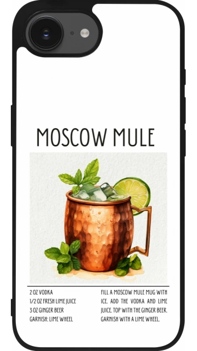 iPhone 16e Case Hülle - Silikon schwarz Cocktail Rezept Moscow Mule