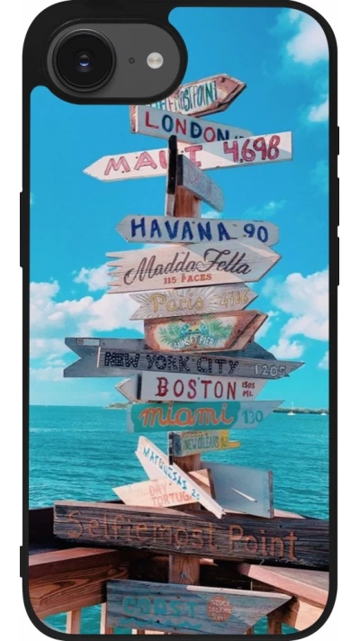 iPhone 16e Case Hülle - Silikon schwarz Cool Cities Directions